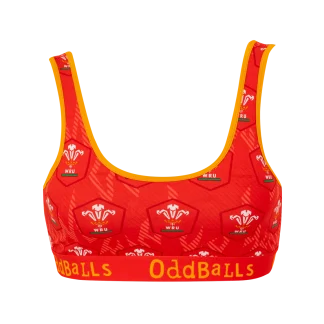 Oddballs Welsh Rugby Union Flame Ladies Bralette