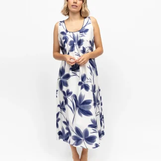 Cyberjammies Indigo Floral Print Long Nightdress