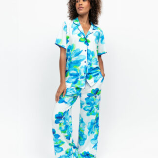 Cyberjammies Ashley Floral Printed Jersey Wide Leg Pyjama Set