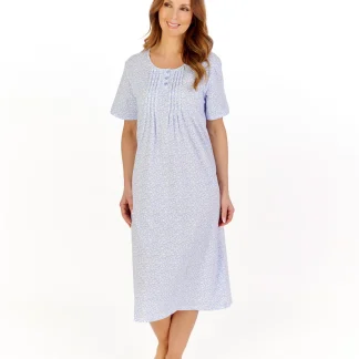 Slenderella Modern Floral Jersey Nightdress ND1102