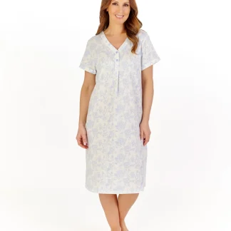 Slenderella Vintage Floral Jersey Nightdress ND1106