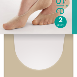 Pretty Polly Legworks 30 Denier Cotton Footsie 2 Pair Pack